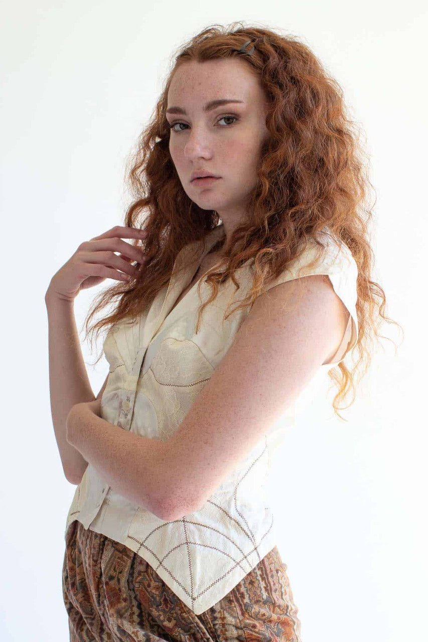 White Lace Corset Top