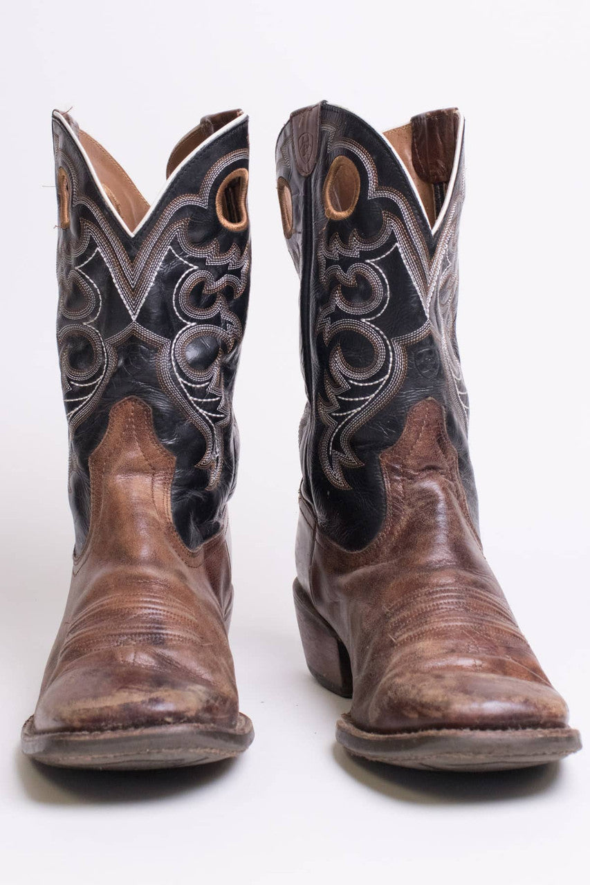 Black and Brown Ariat Cowboy Boots (12 EE)