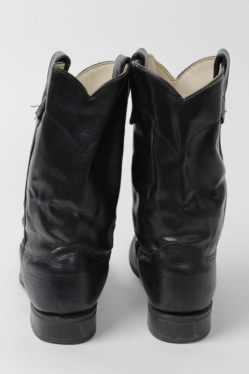 Black Cowboy Boots 6.5 M
