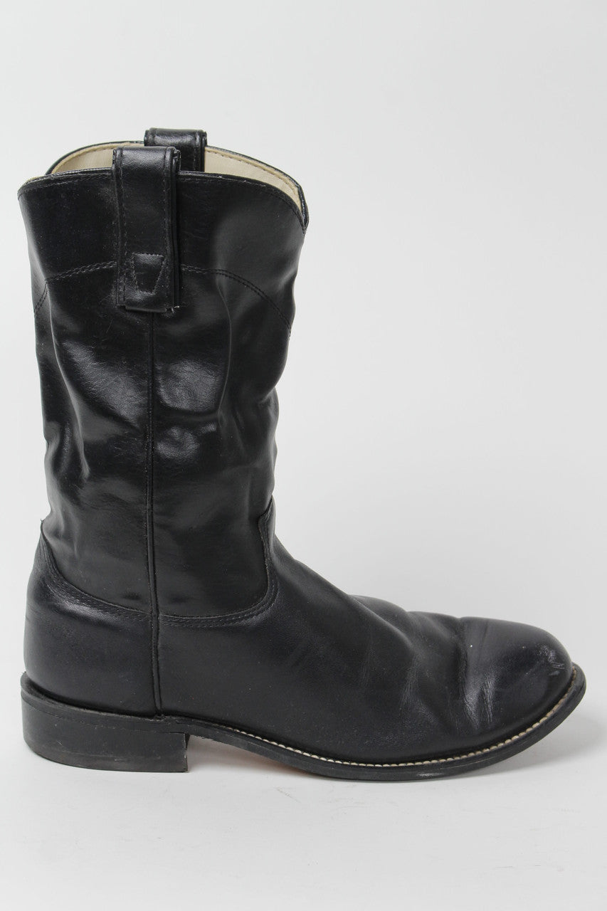 Black Cowboy Boots 6.5 M