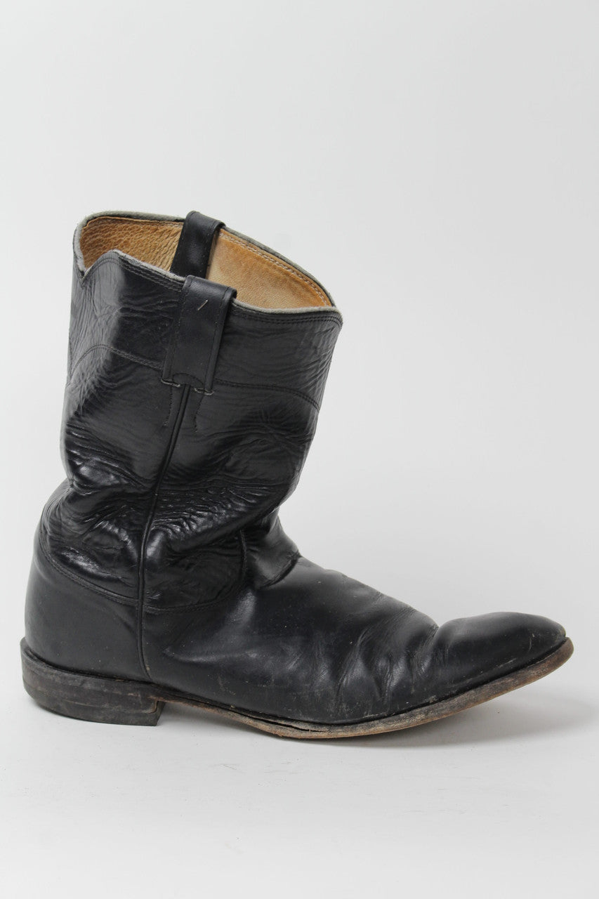 Black Cowboy Boots 12 D