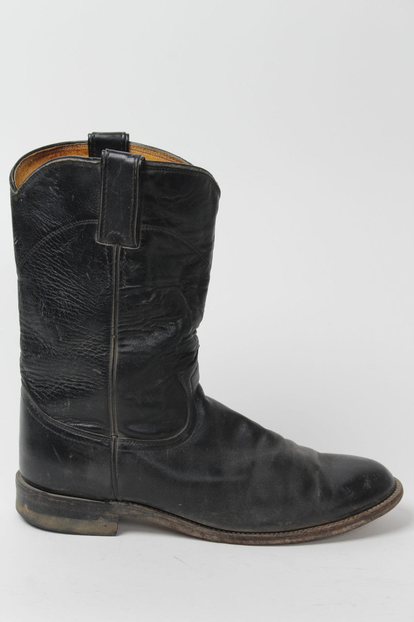 Black Justin Cowboy Boots 8B