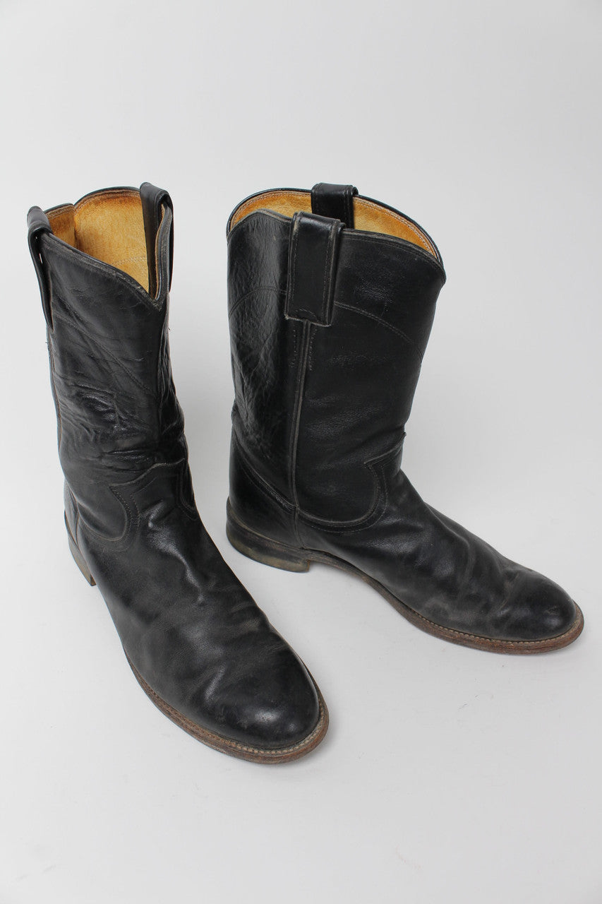 Black Justin Cowboy Boots 8B