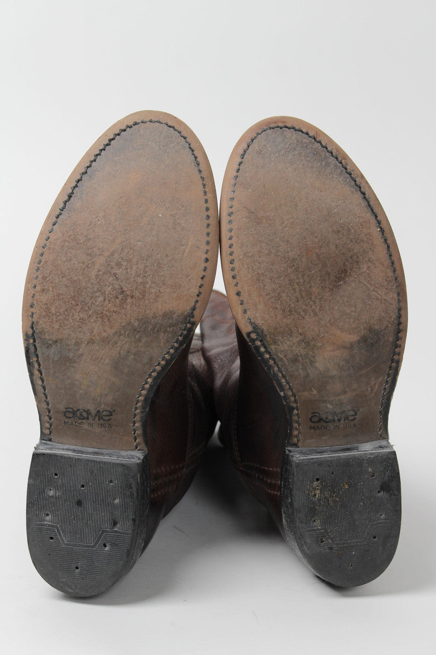 Acme Brown Cowboy Boots (Sz. 9 D) 1267