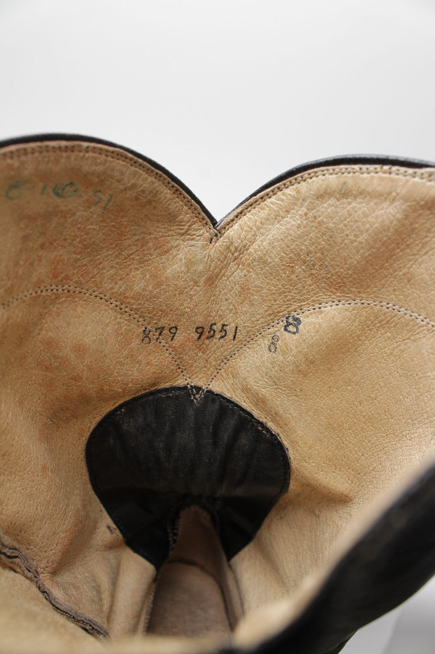 Black Cowboy Boots (Sz. 8 B) 1270