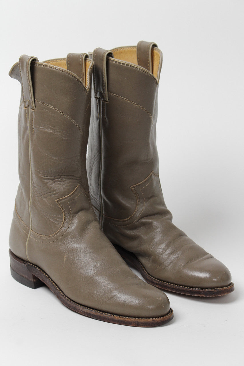 Gray Justin Cowboy Boots (Sz. 5.5 A) 1273