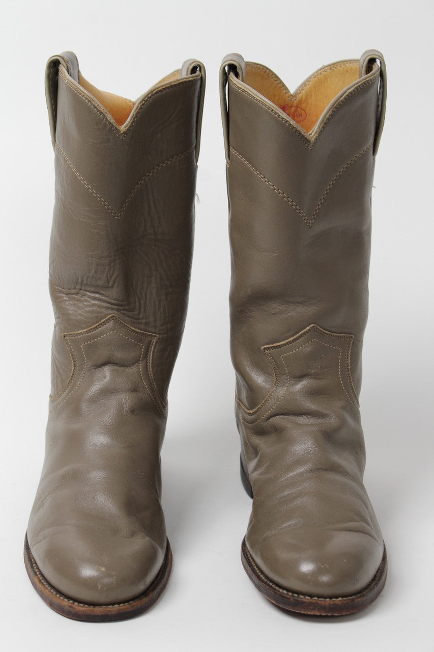 Gray Justin Cowboy Boots (Sz. 5.5 A) 1273