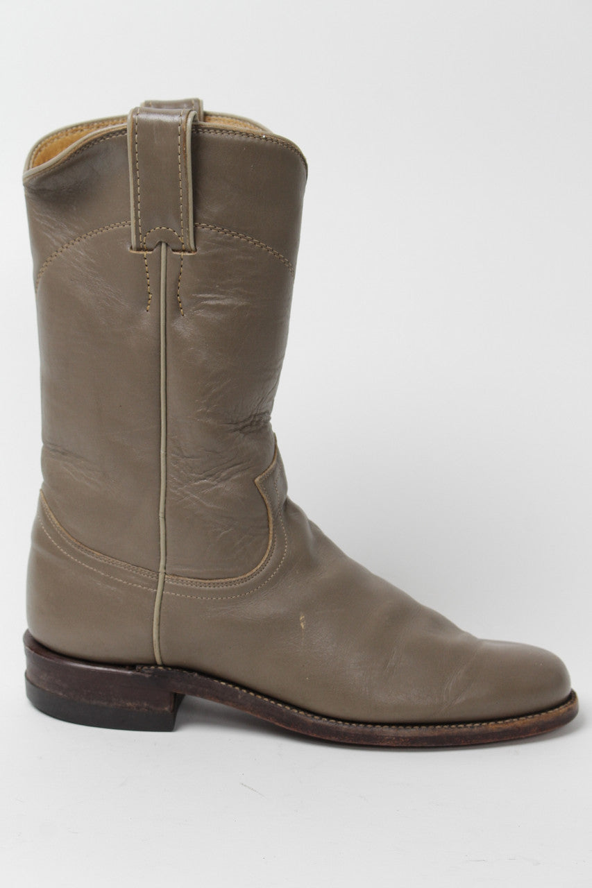 Gray Justin Cowboy Boots (Sz. 5.5 A) 1273