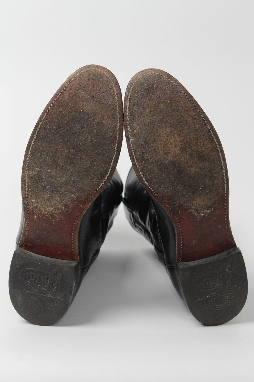 Justin Black Cowboy Boots (Sz. 9 A) 1276