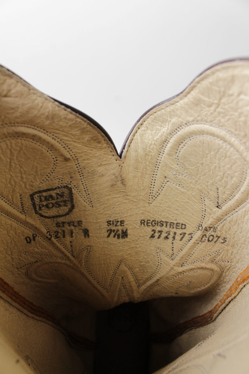 Brown Cowboy Boots (Sz. 7.5 M) 1279
