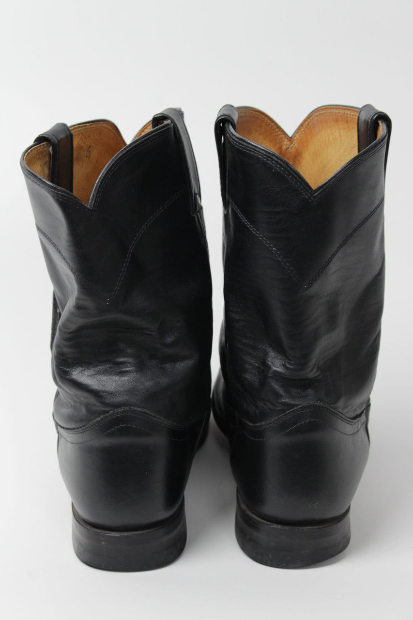 Black Justin Cowboy Boots (Sz. 10) 1289