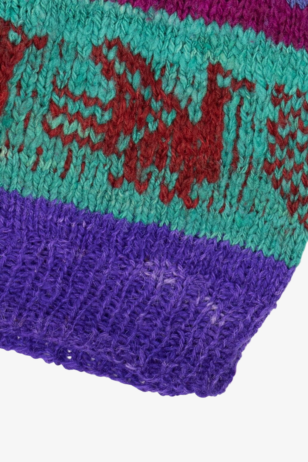 Vintage Distressed Colorful Artesians Incaica Fair Isle Sweater (1980s)