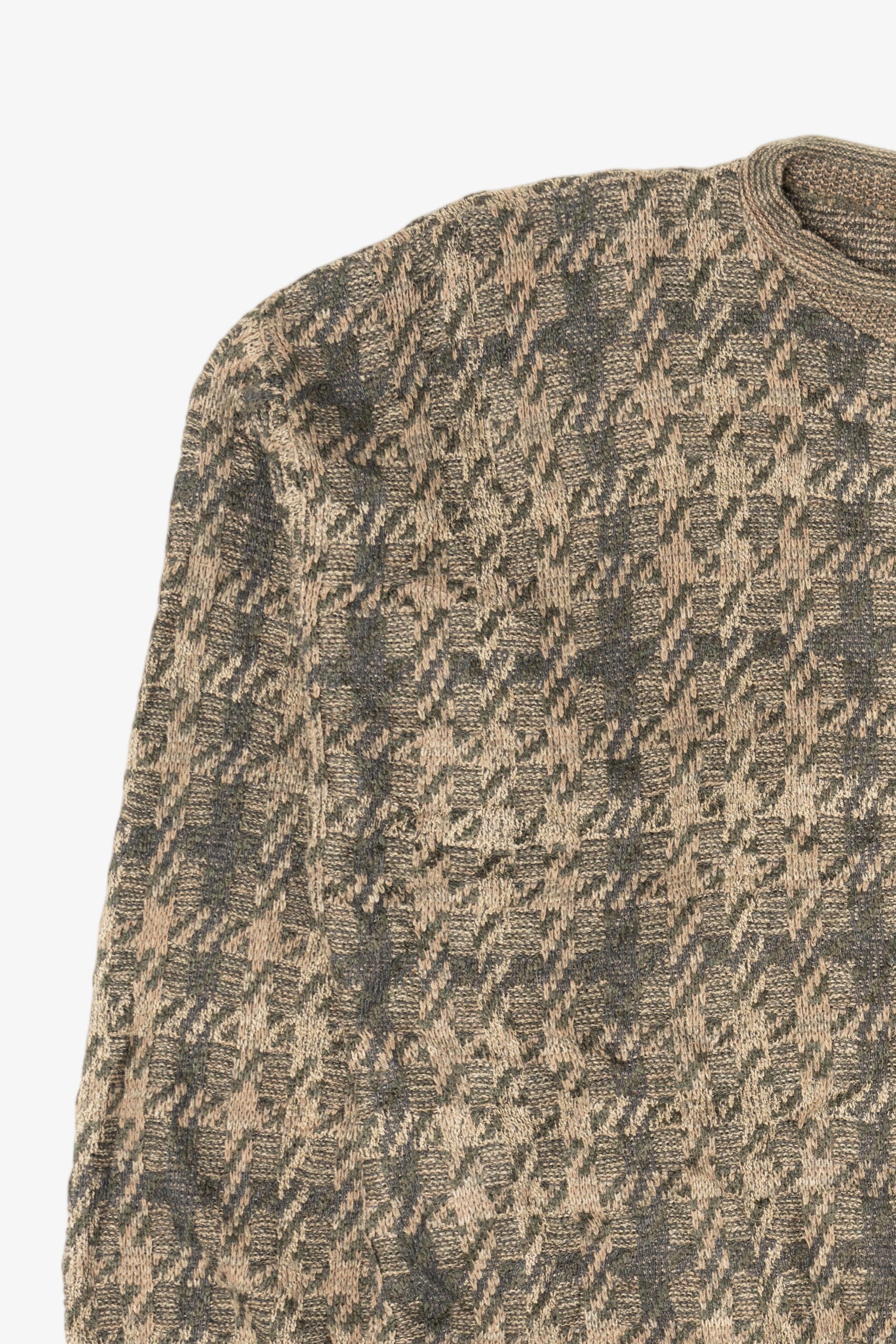 Vintage Khaki TSR Knit Texture Sweater (1990s)
