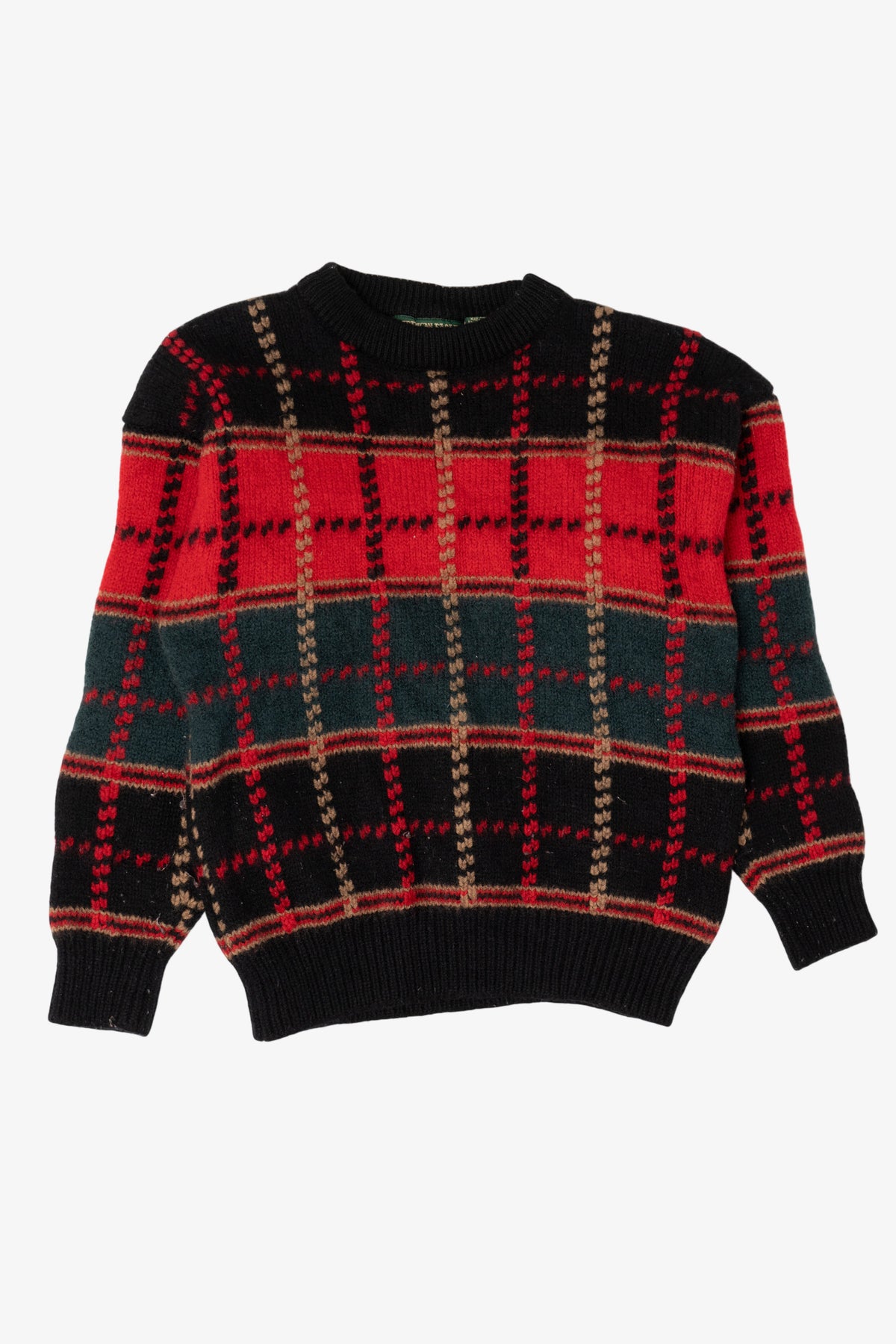 Vintage Plaid American Eagle Crewneck Sweater (1990s)