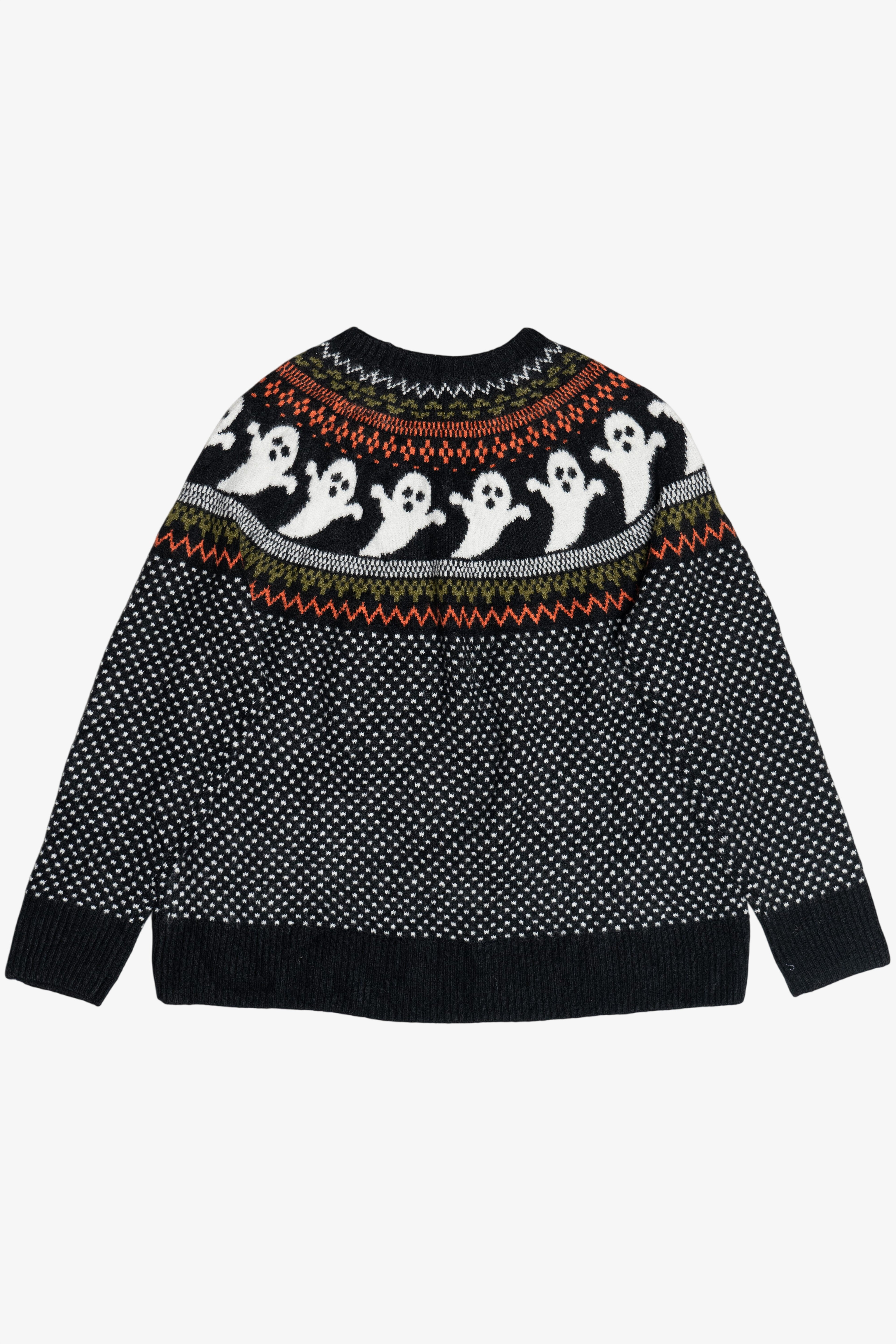 Halloween Ghosts Fair Isle Sweater (2020s)