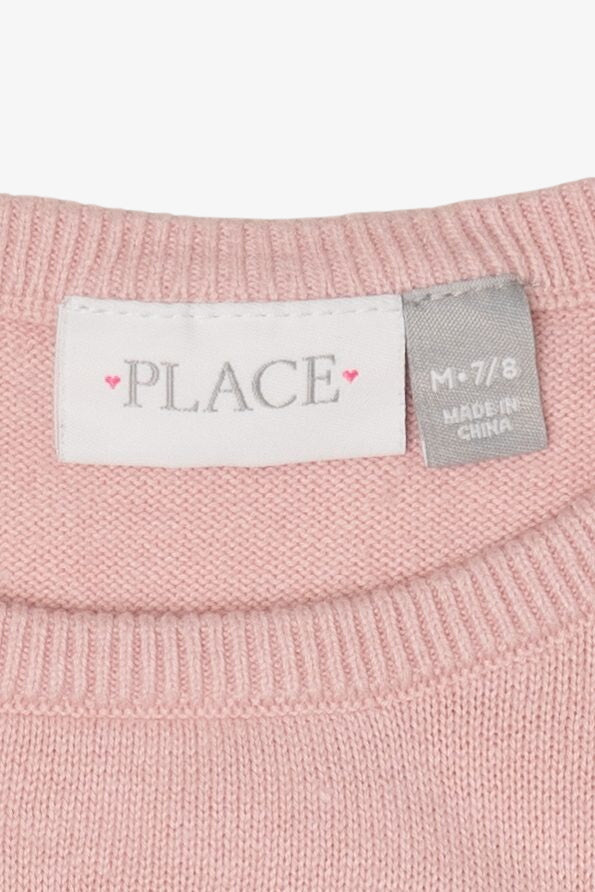 Kids Pink Place Sequin Rose "Love" Sweater (2010s)