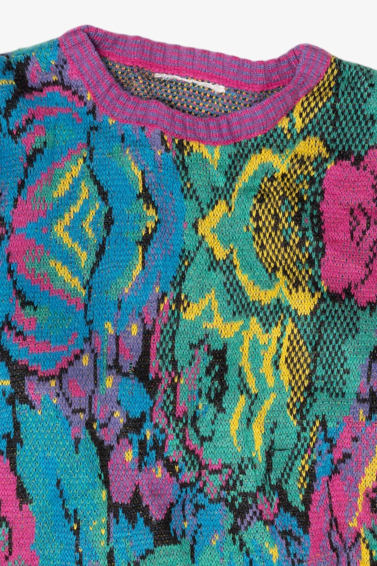 Vintage Colorful Floral Sweater (1980s)