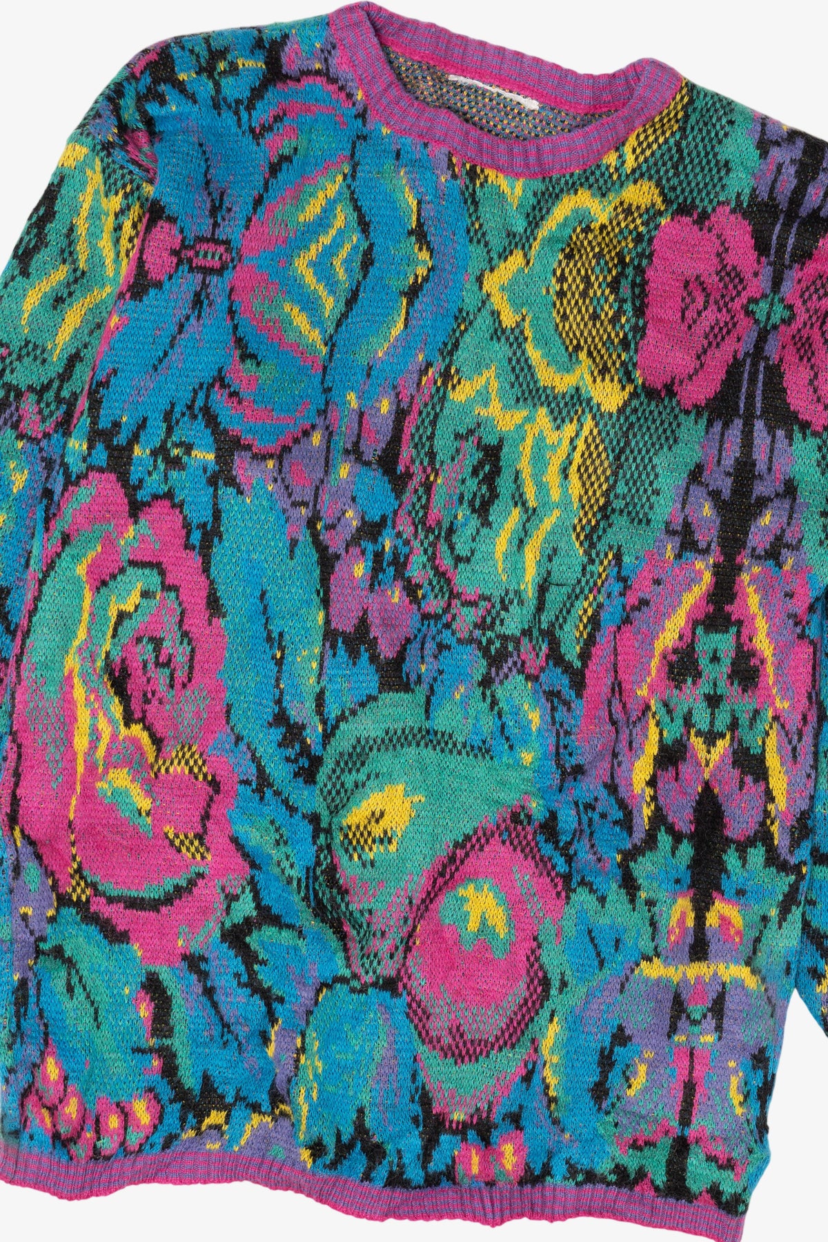 Vintage Colorful Floral Sweater (1980s)
