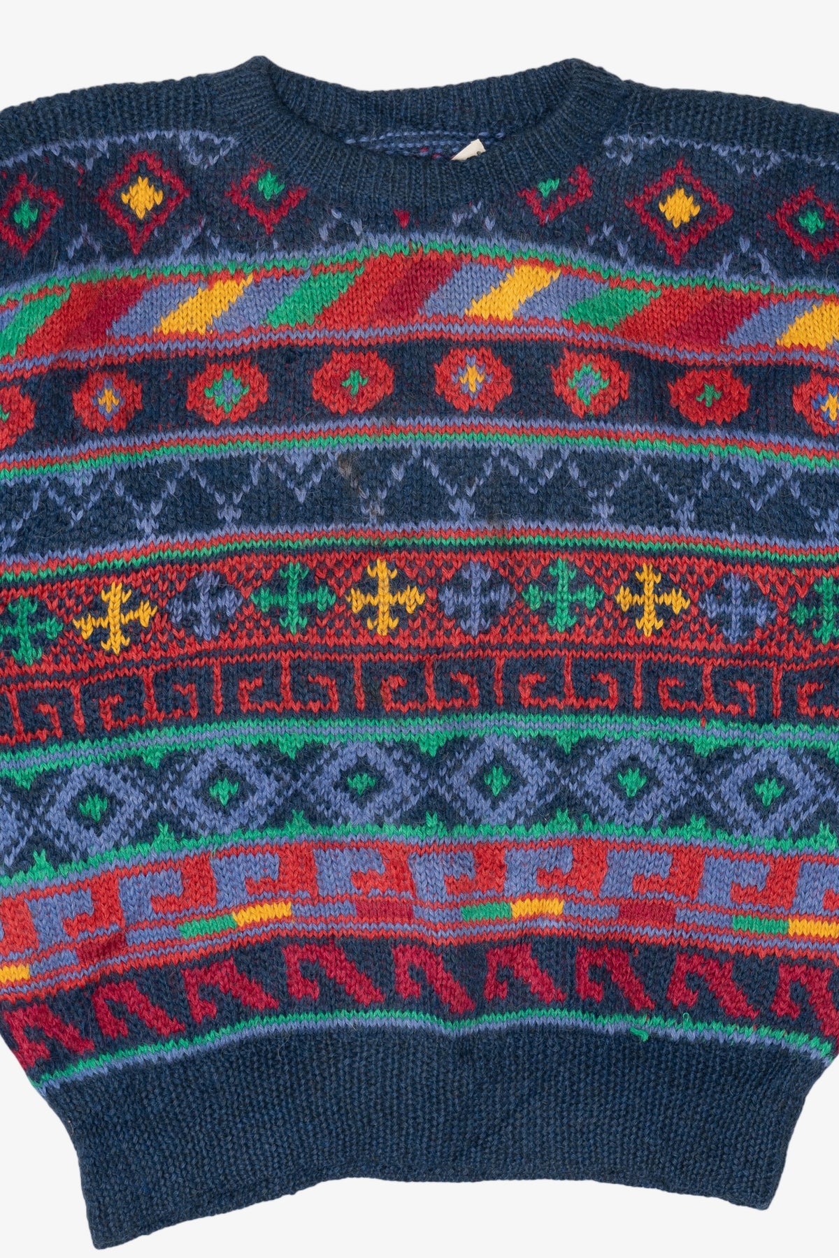 Vintage Hand Made Colorful Peruvian Connection Sweater (1980s)