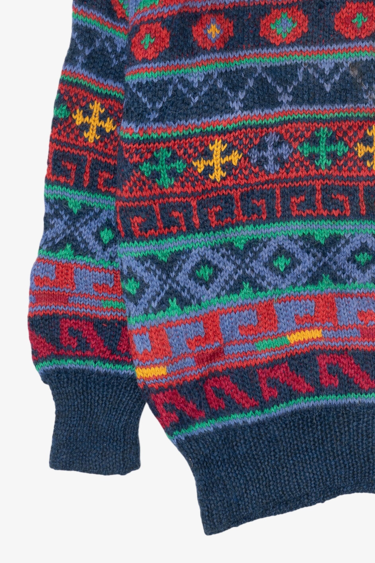 Vintage Hand Made Colorful Peruvian Connection Sweater (1980s)