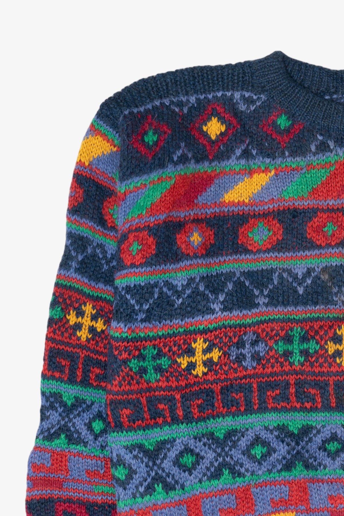 Vintage Hand Made Colorful Peruvian Connection Sweater (1980s)