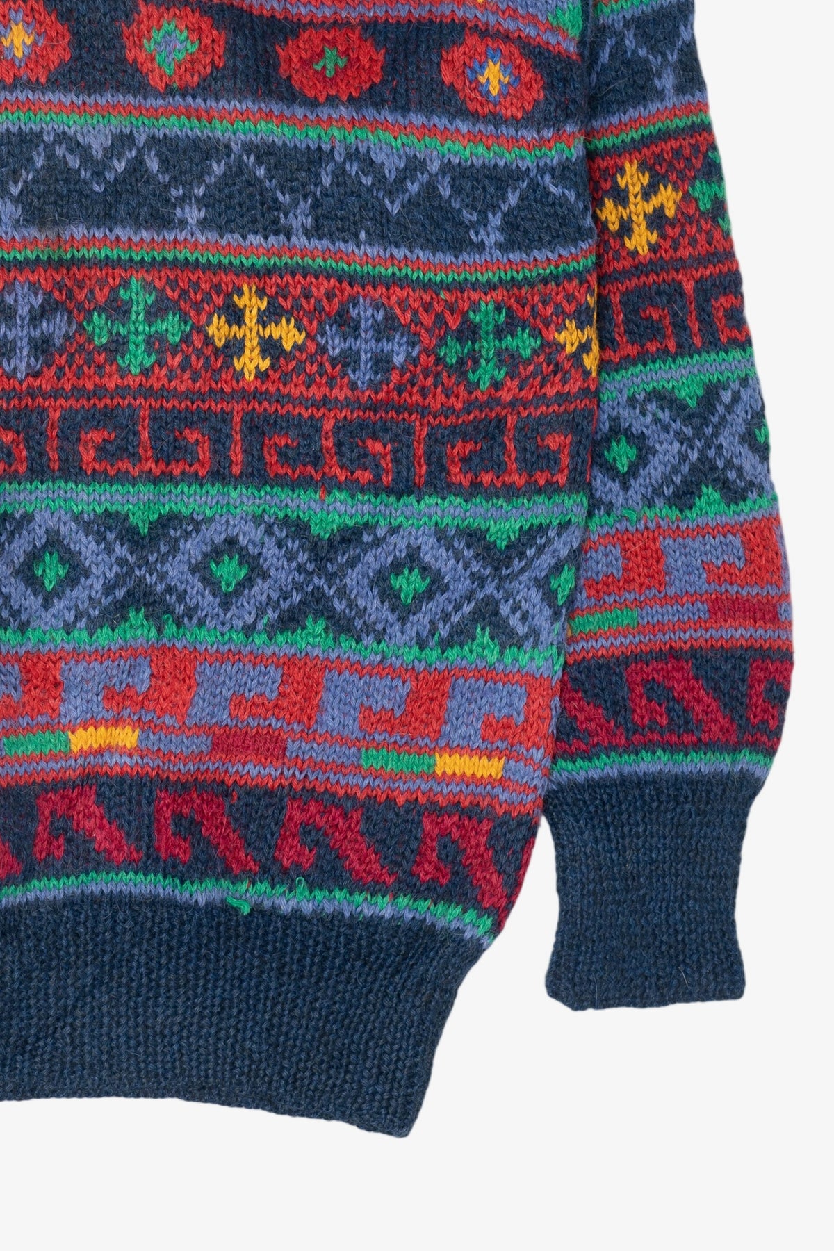 Vintage Hand Made Colorful Peruvian Connection Sweater (1980s)