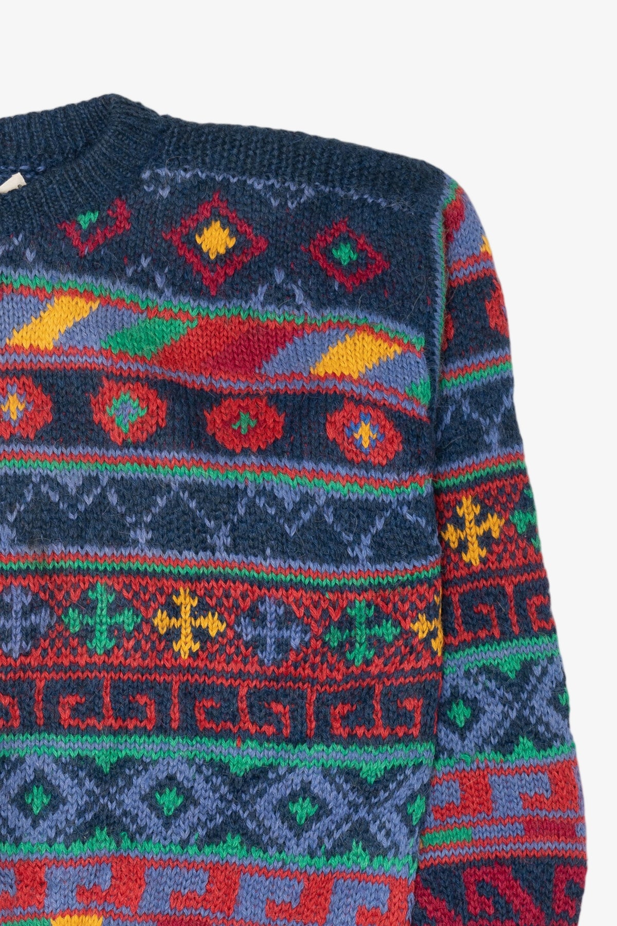 Vintage Hand Made Colorful Peruvian Connection Sweater (1980s)