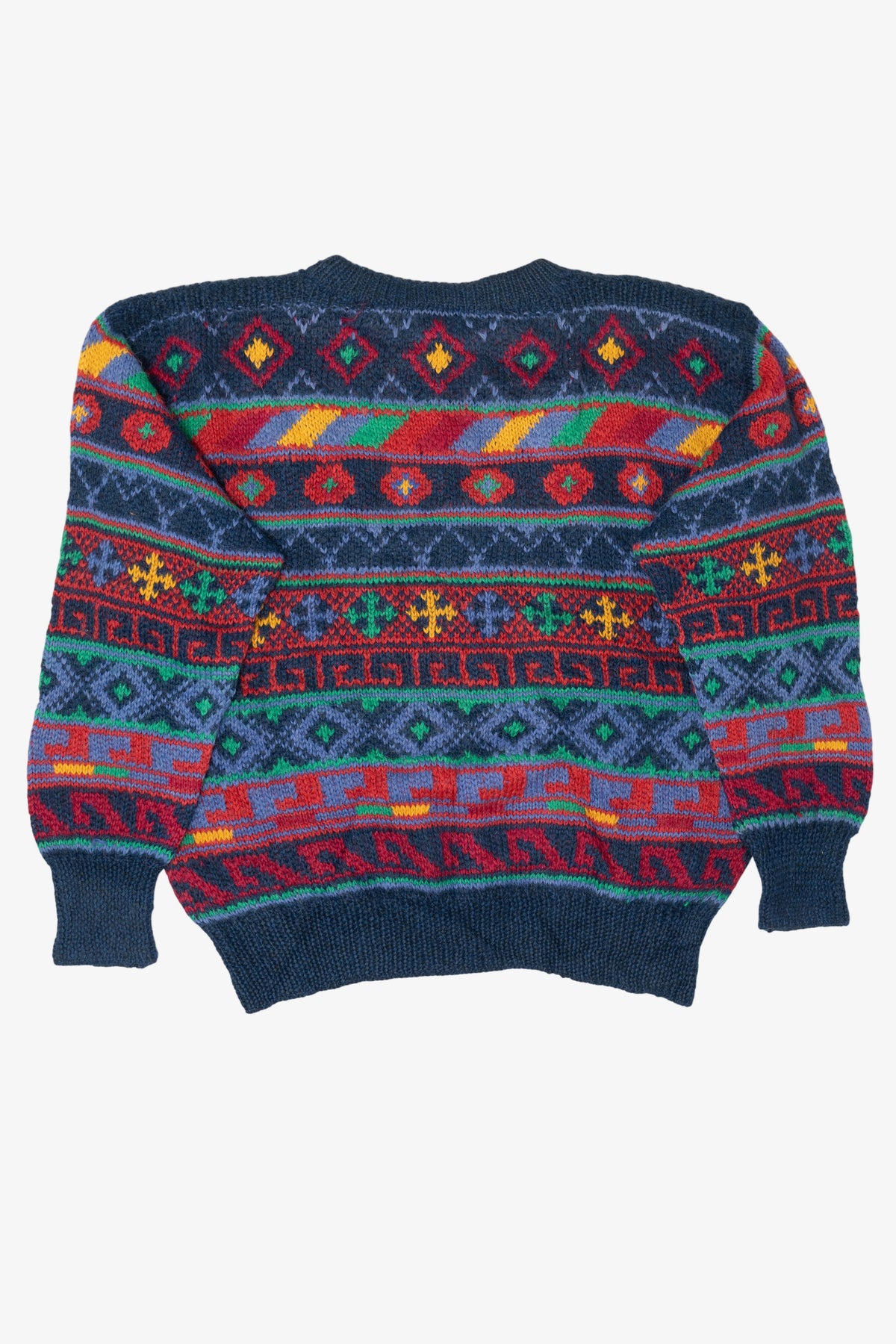 Vintage Hand Made Colorful Peruvian Connection Sweater (1980s)