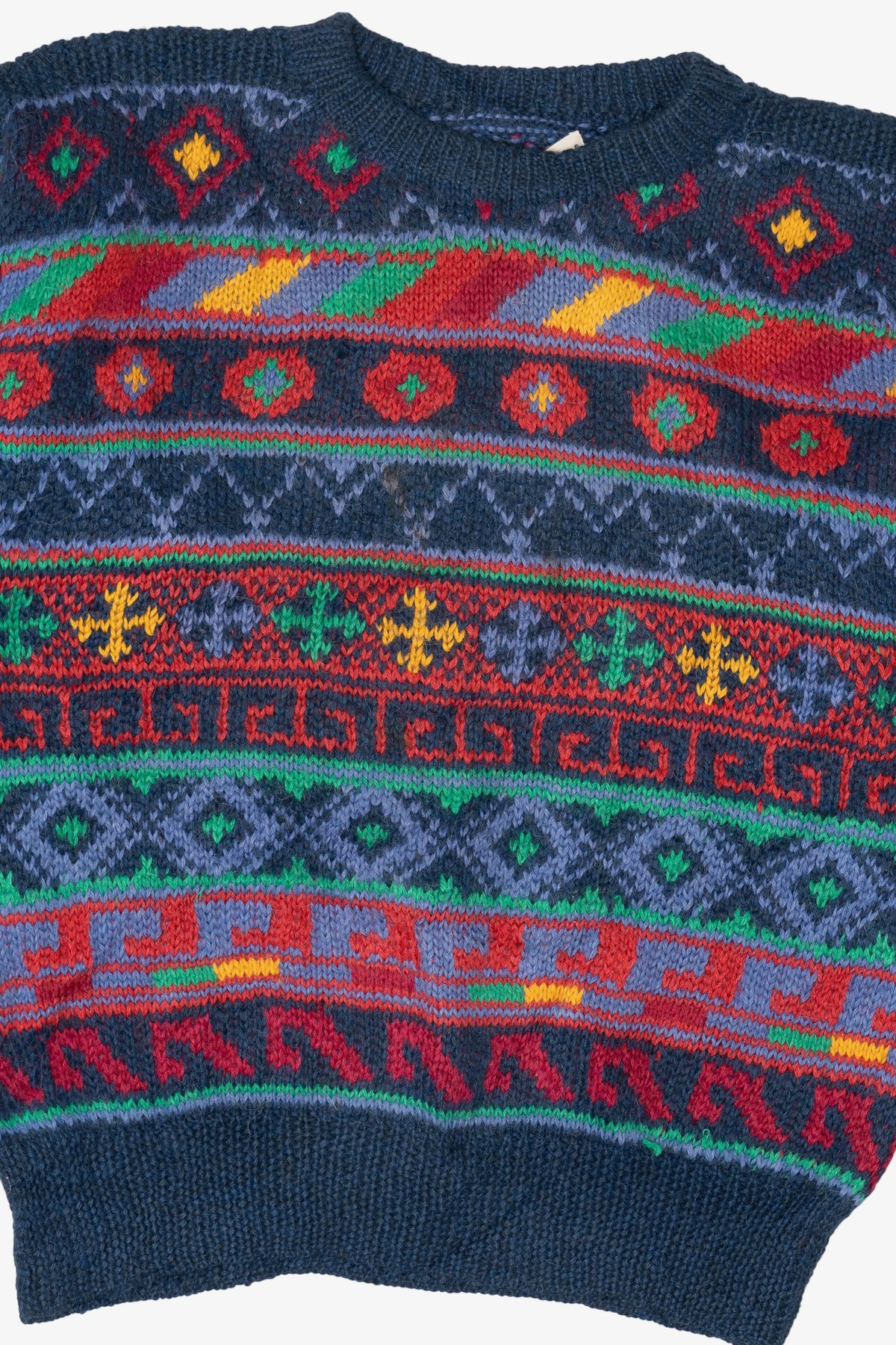 Vintage Hand Made Colorful Peruvian Connection Sweater (1980s)
