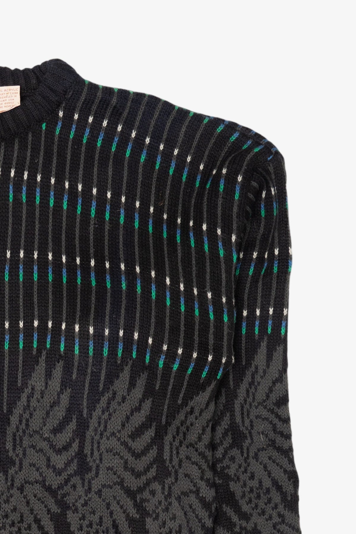 Vintage Black Wrangler Patterned Sweater (1980s)