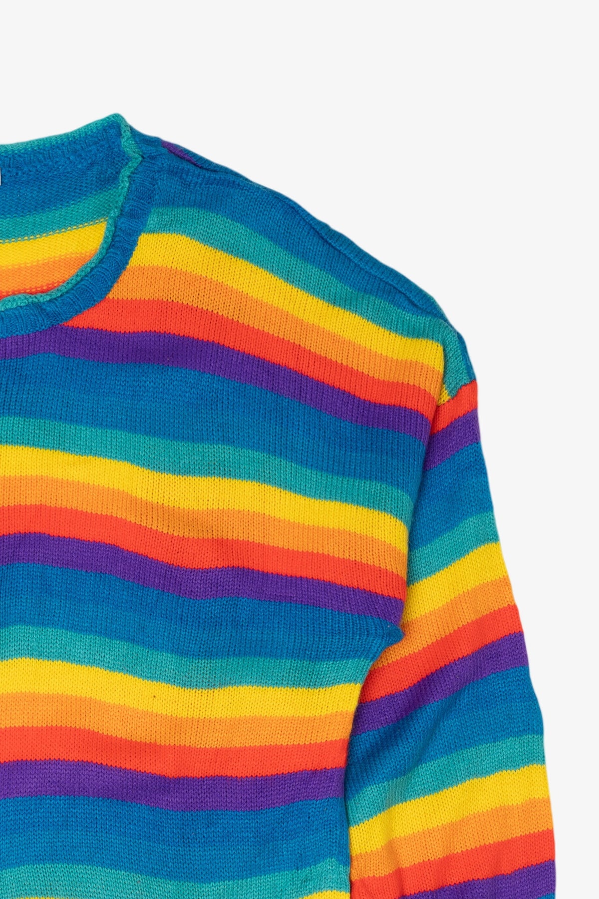 Rainbow Striped Misslook Sweater (2010s)