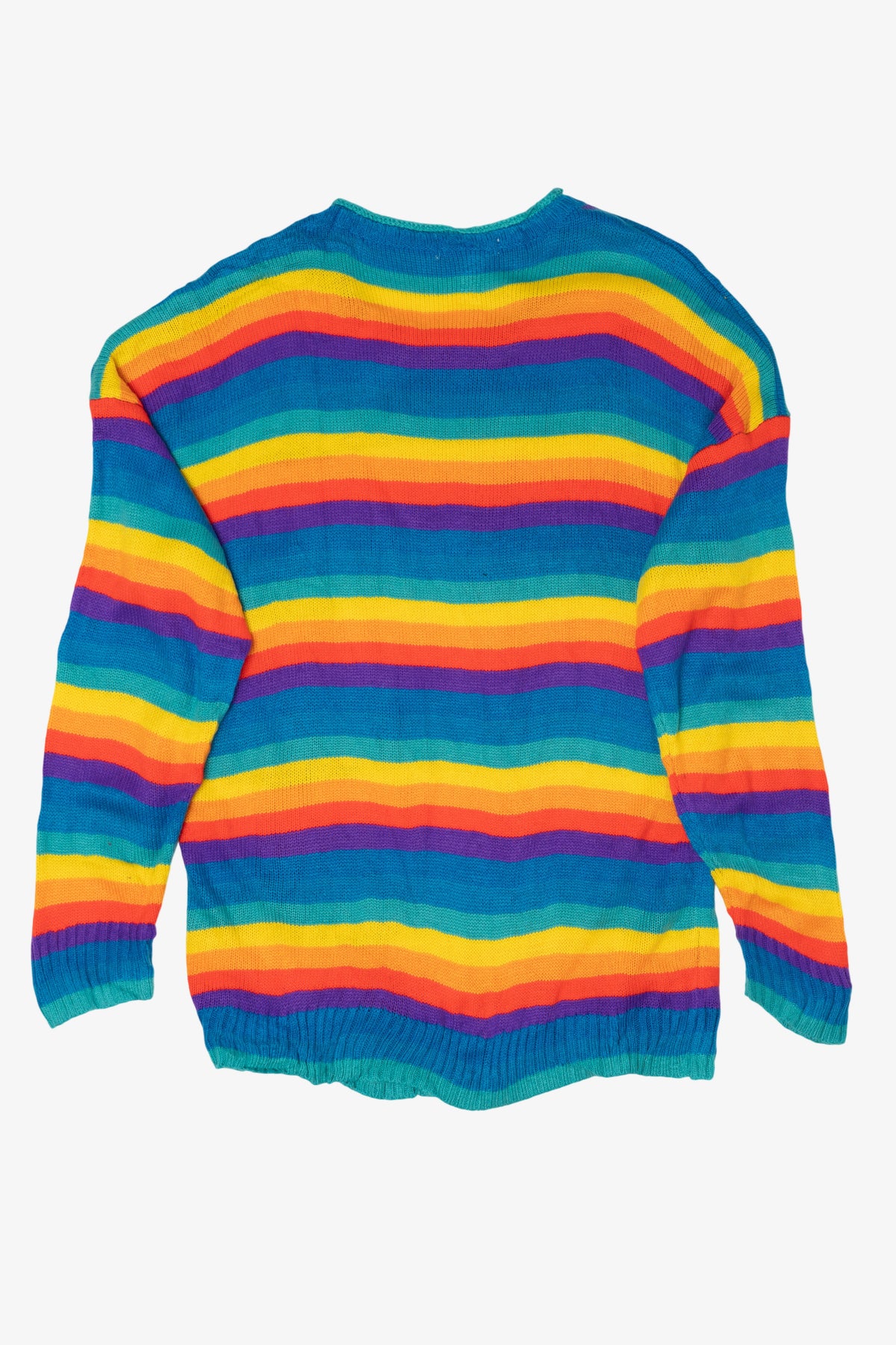 Rainbow Striped Misslook Sweater (2010s)