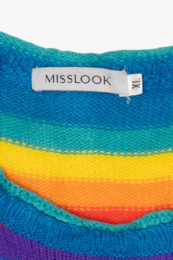 Rainbow Striped Misslook Sweater (2010s)