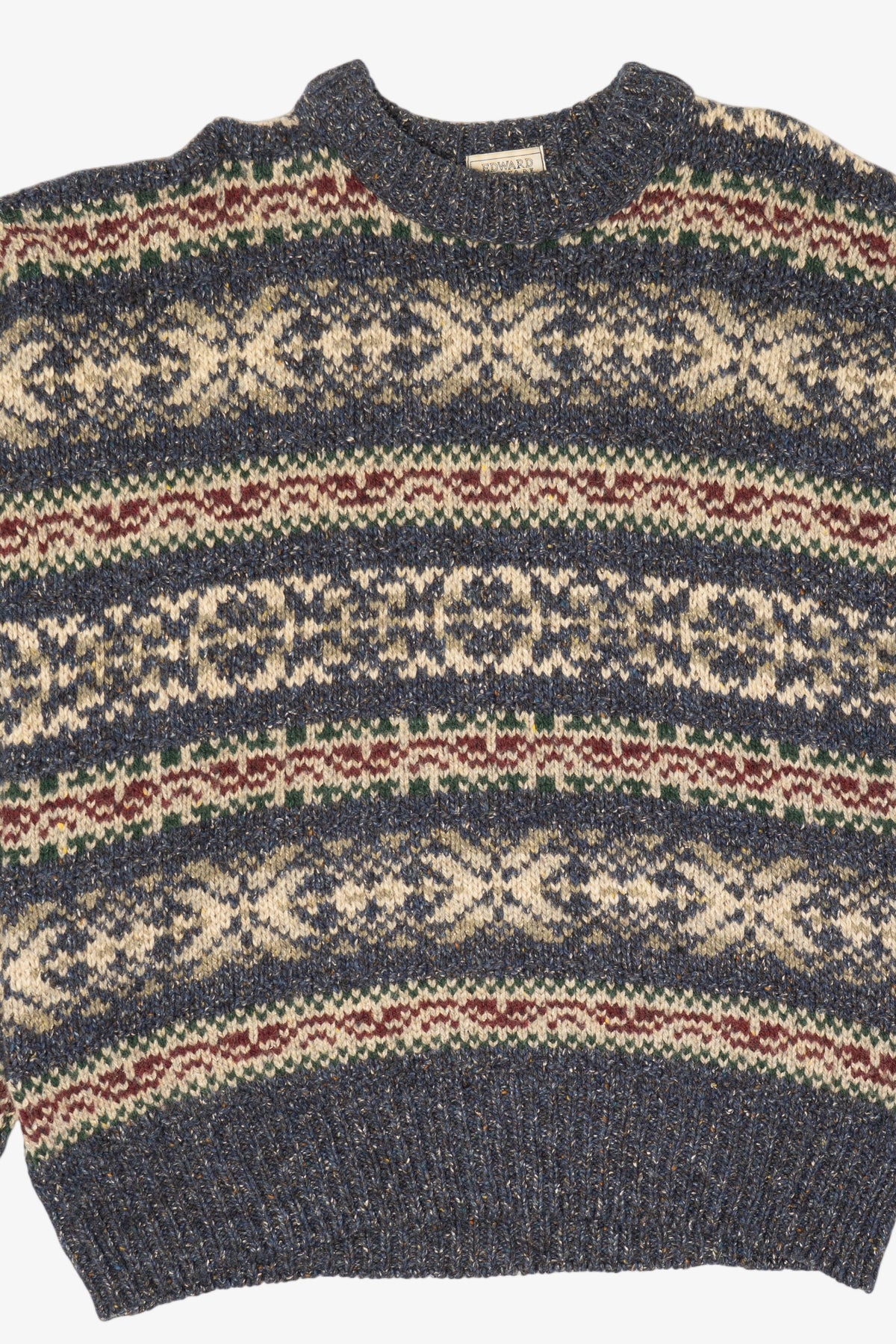 Vintage Gray Edward Bryan Fair Isle Sweater (1990s)