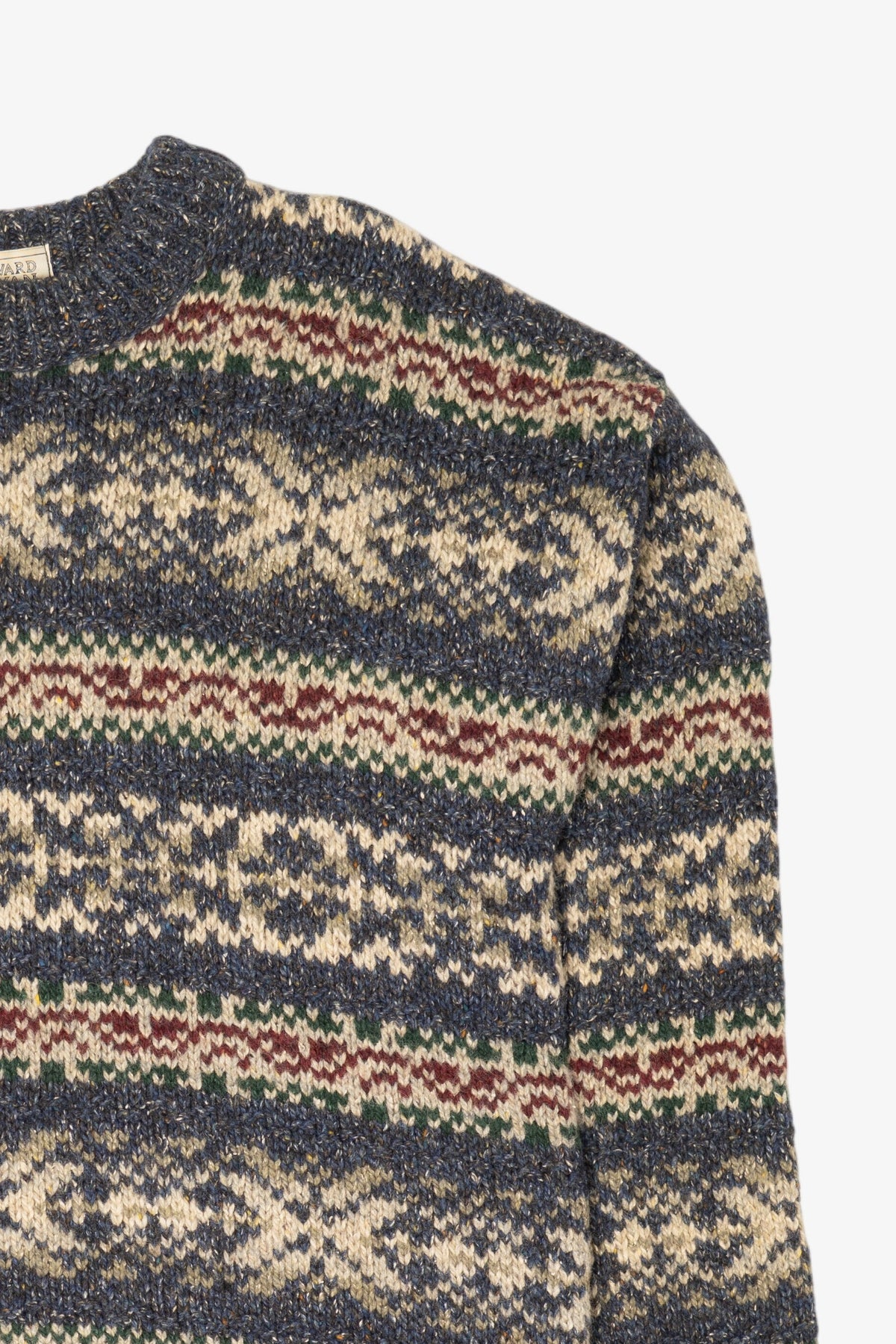 Vintage Gray Edward Bryan Fair Isle Sweater (1990s)
