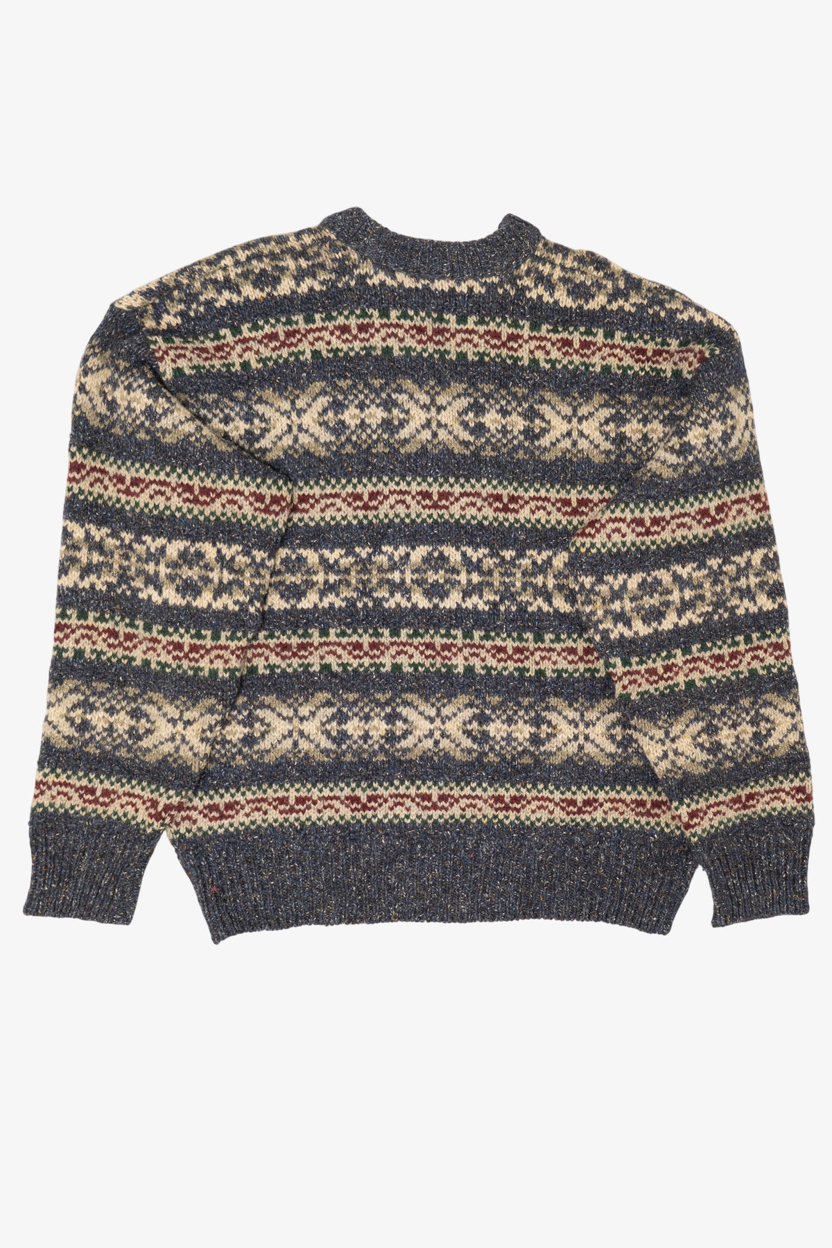 Vintage Gray Edward Bryan Fair Isle Sweater (1990s)