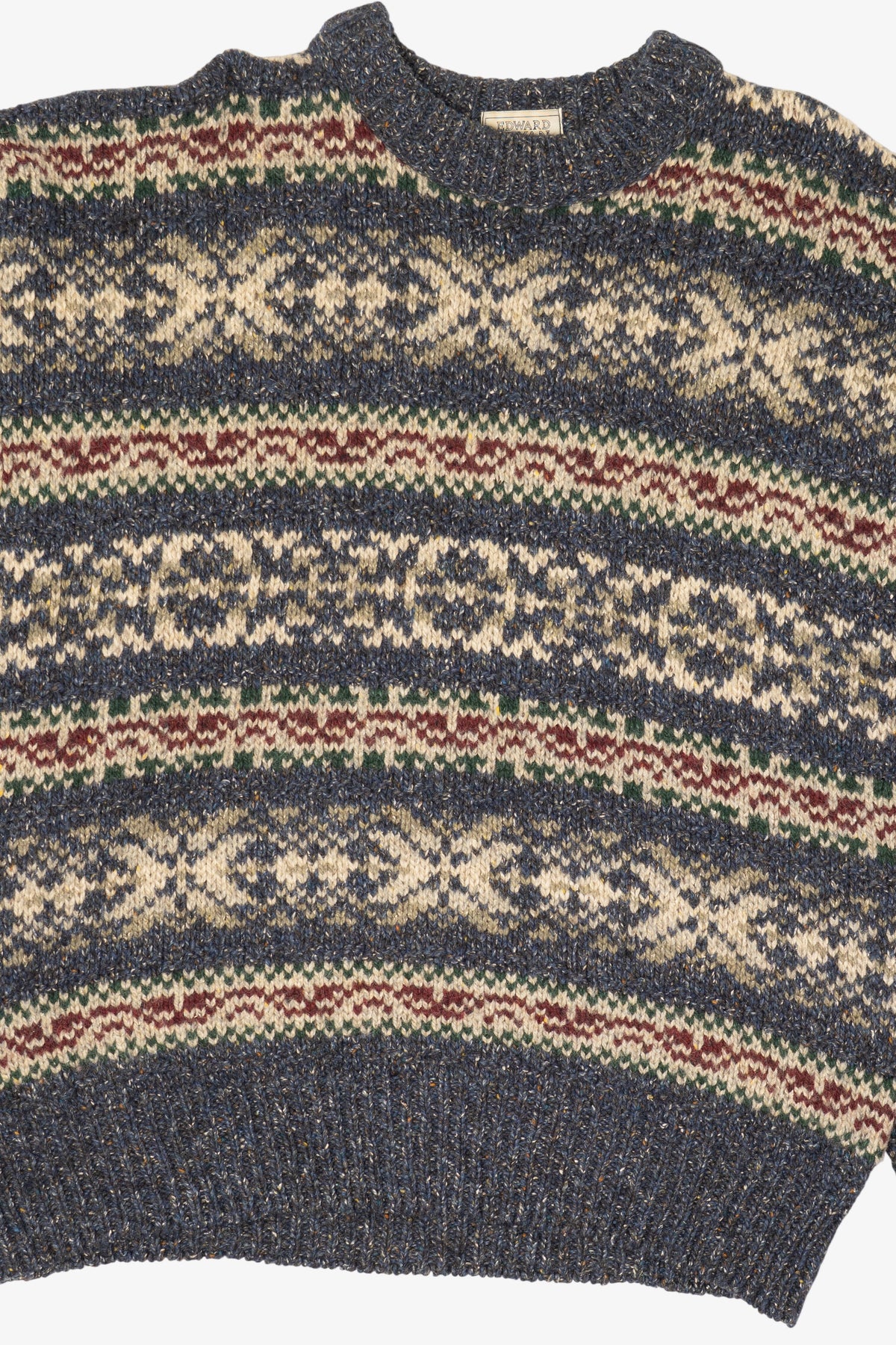 Vintage Gray Edward Bryan Fair Isle Sweater (1990s)