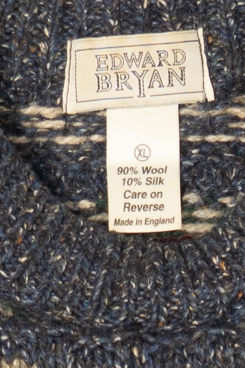 Vintage Gray Edward Bryan Fair Isle Sweater (1990s)