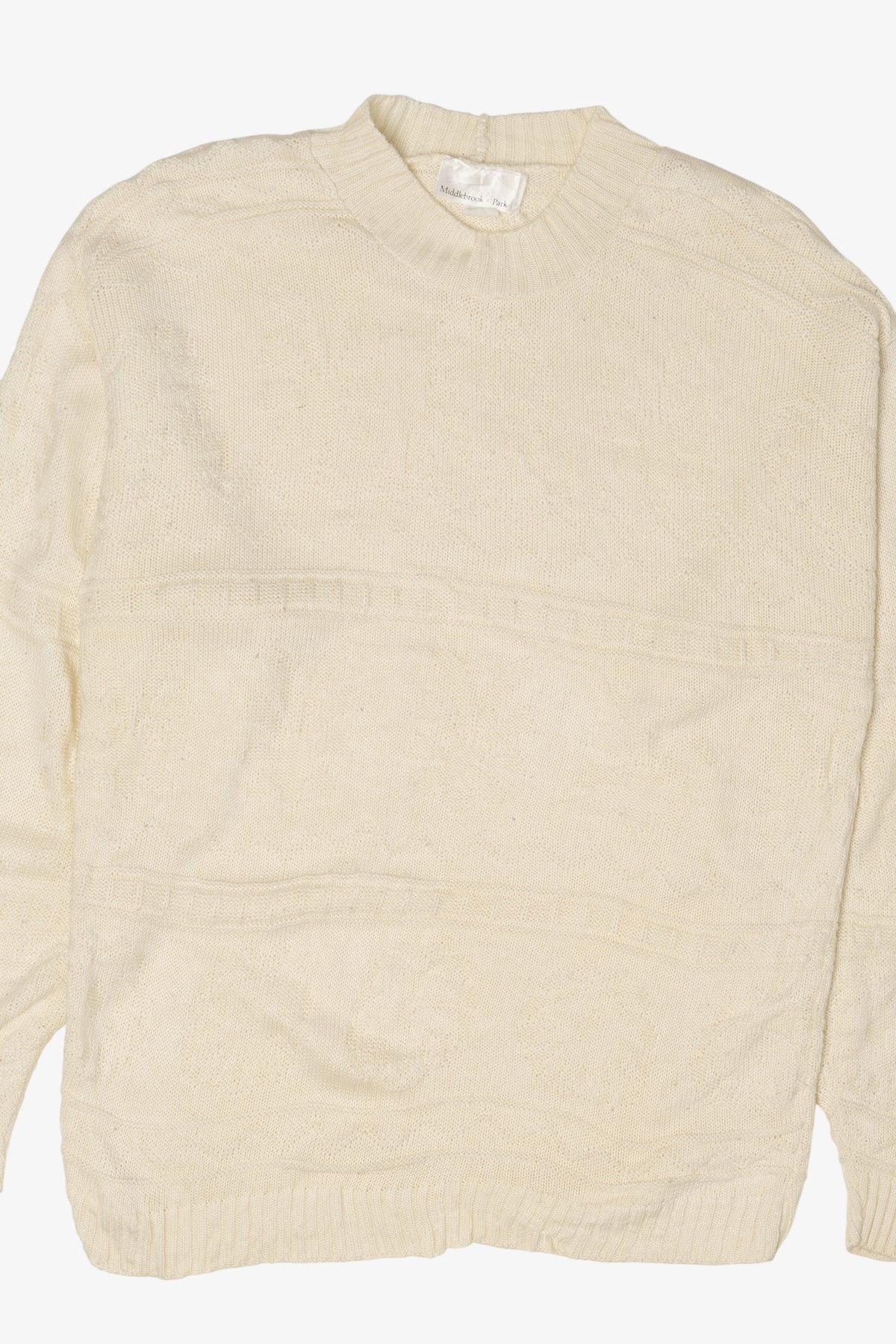 Vintage Ivory Middlebrook Park Textured Knit Sweater (1990s)