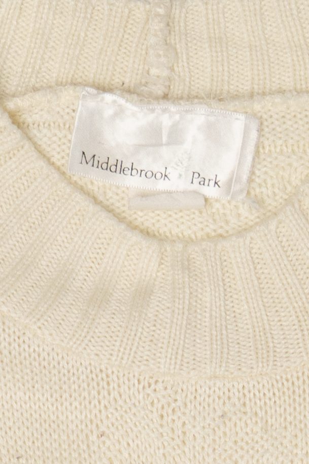 Vintage Ivory Middlebrook Park Textured Knit Sweater (1990s)