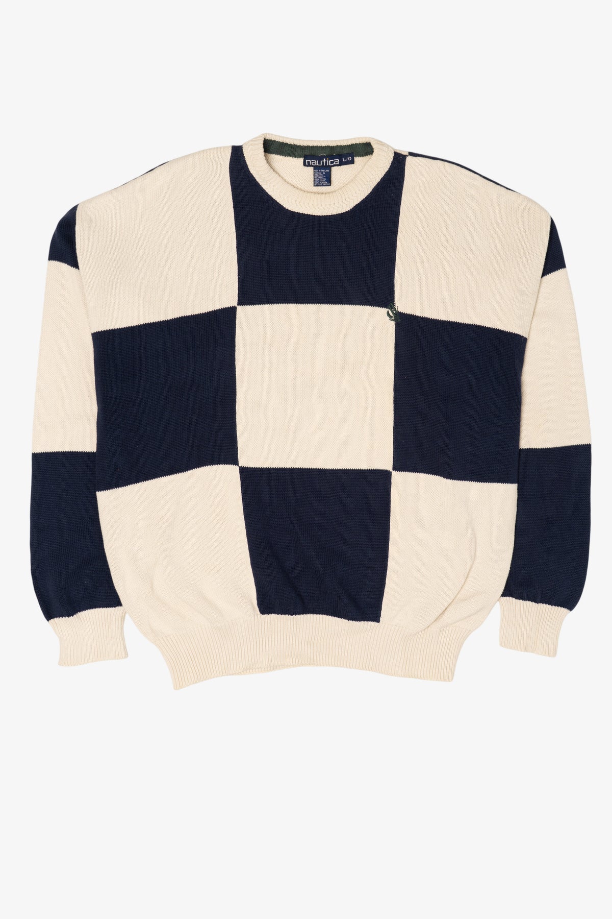 Vintage Checkered Nautica Sweater (1990s)