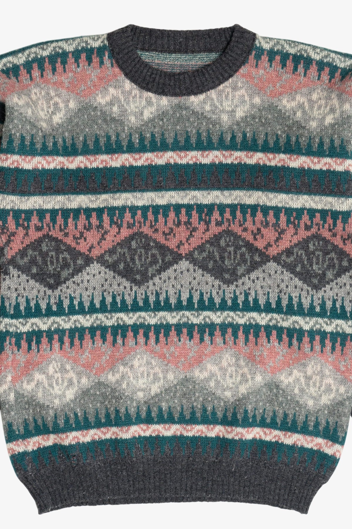 Vintage Fair Isle Wool Blend Sweater (1980s)