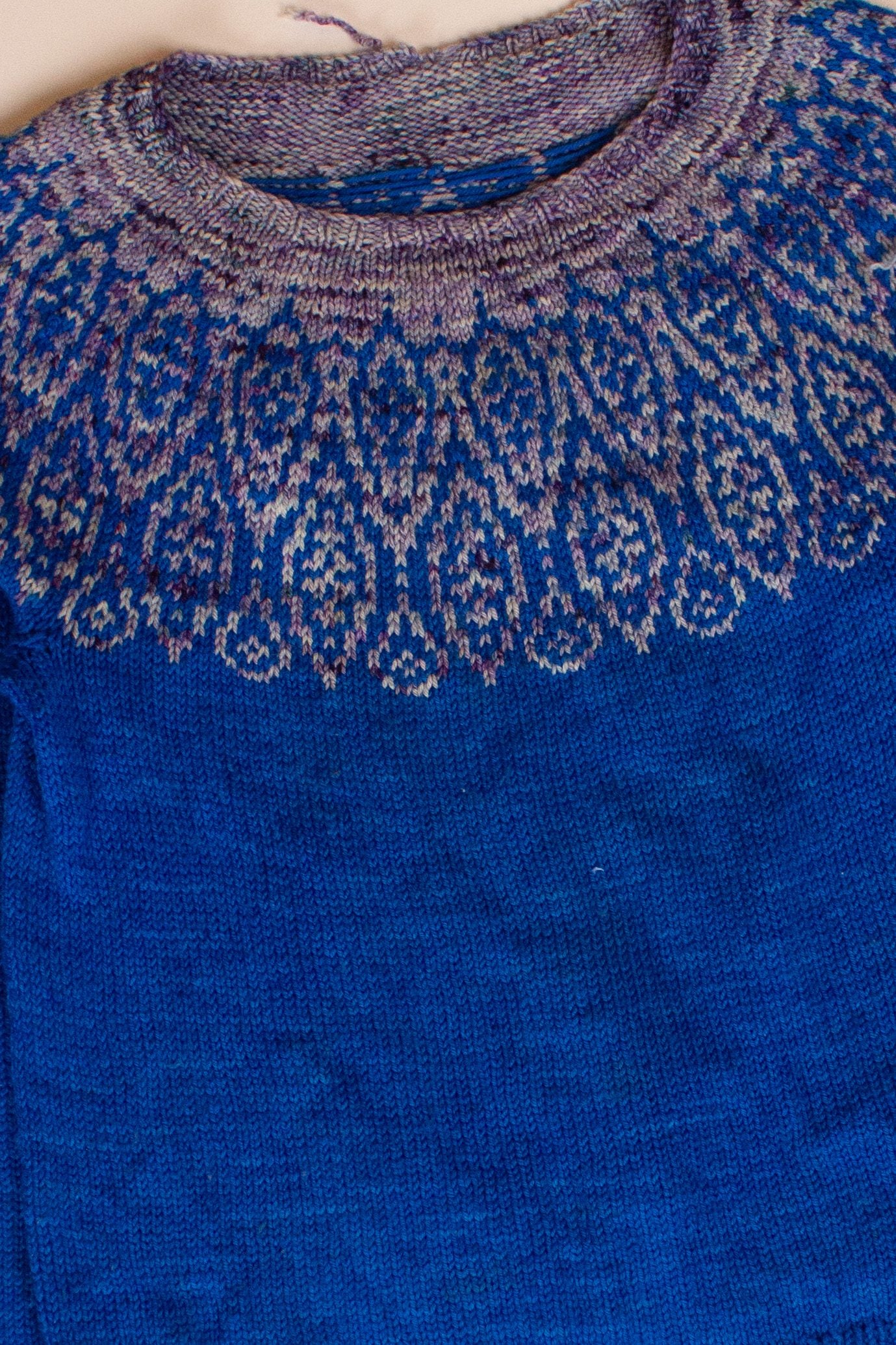 Vintage Blue & Gray Sweater (1980s)