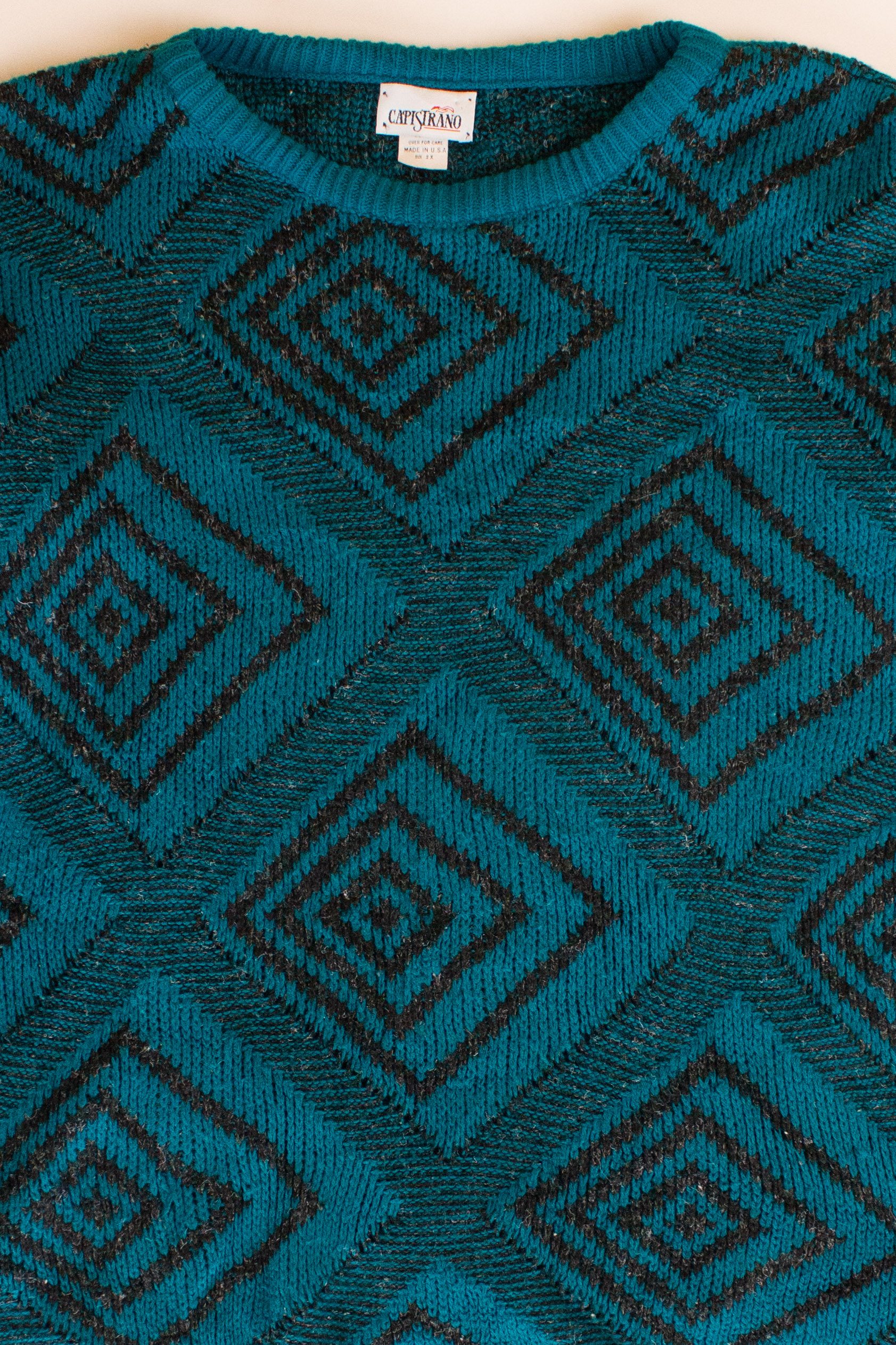 Vintage Teal Capistrano Sweater (1980s)