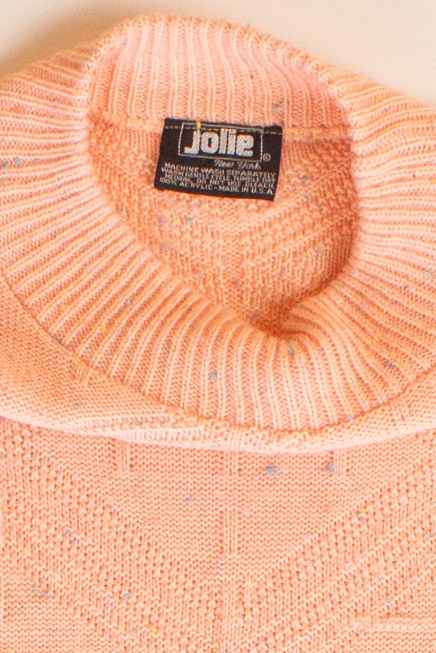 Vintage Peach Jolie Sweater (1980s)