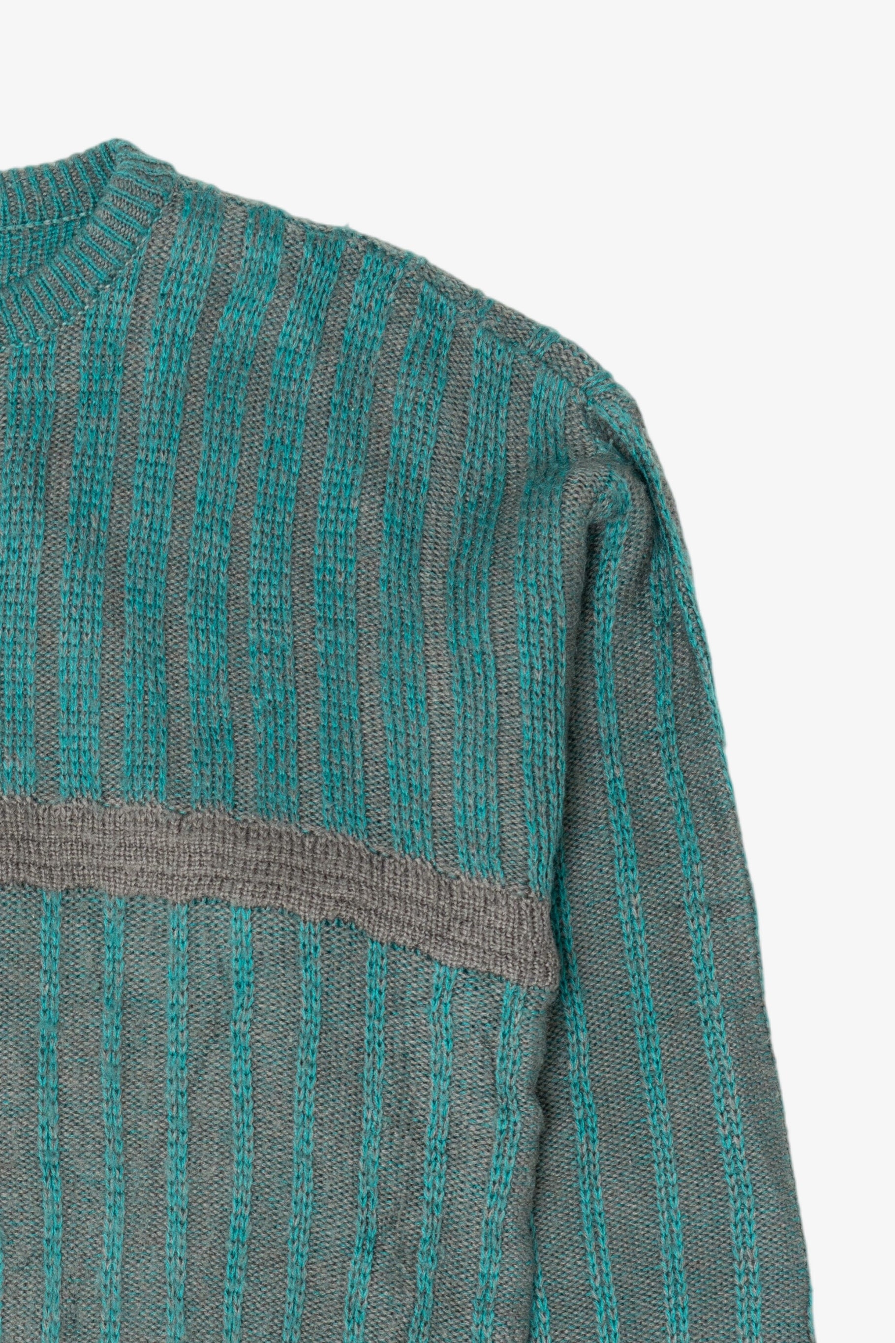 Vintage Gray And Teal Canda Sweater (1980s)