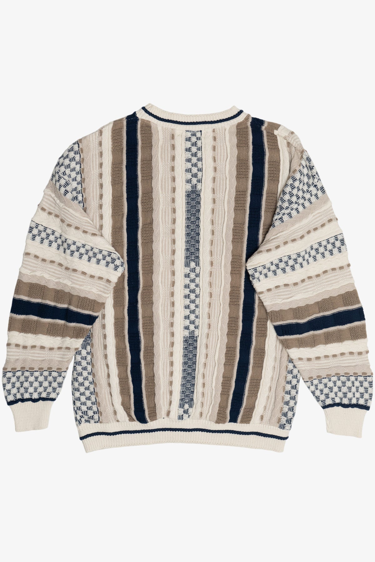 Vintage Lavane New York Vertical Stripe Graphic Sweater (1990s)