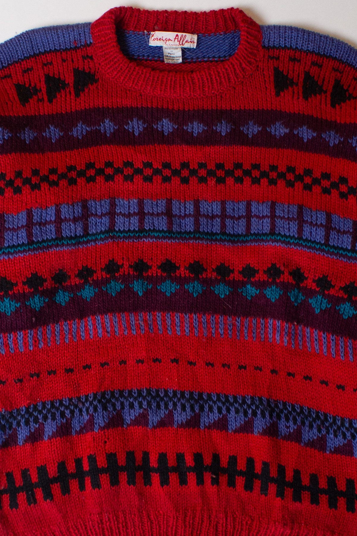 Vintage Red Foreign Affairs Sweater (1990s)
