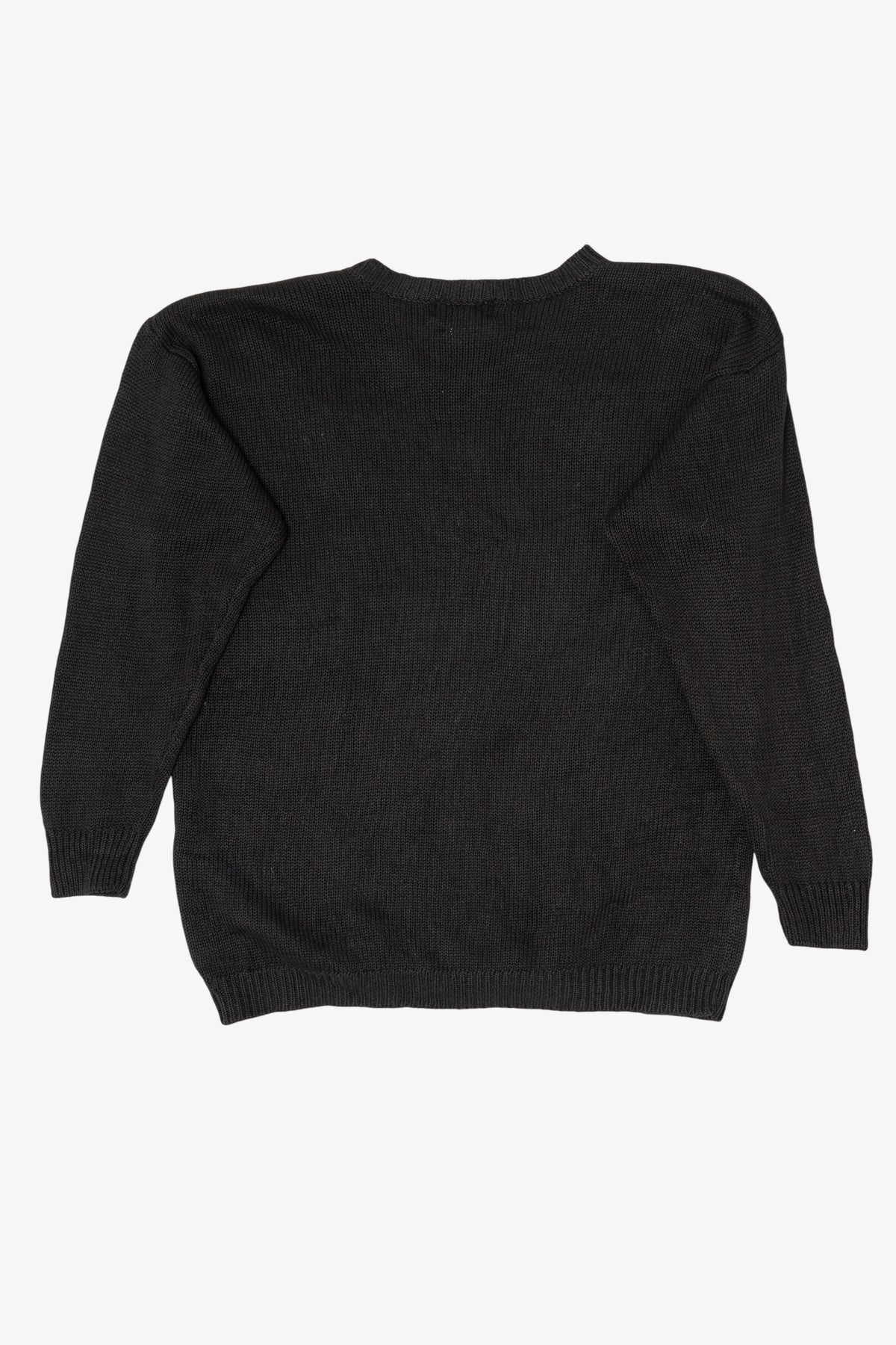 Vintage Black Victoria Jones Beaded Sweater (1990s)