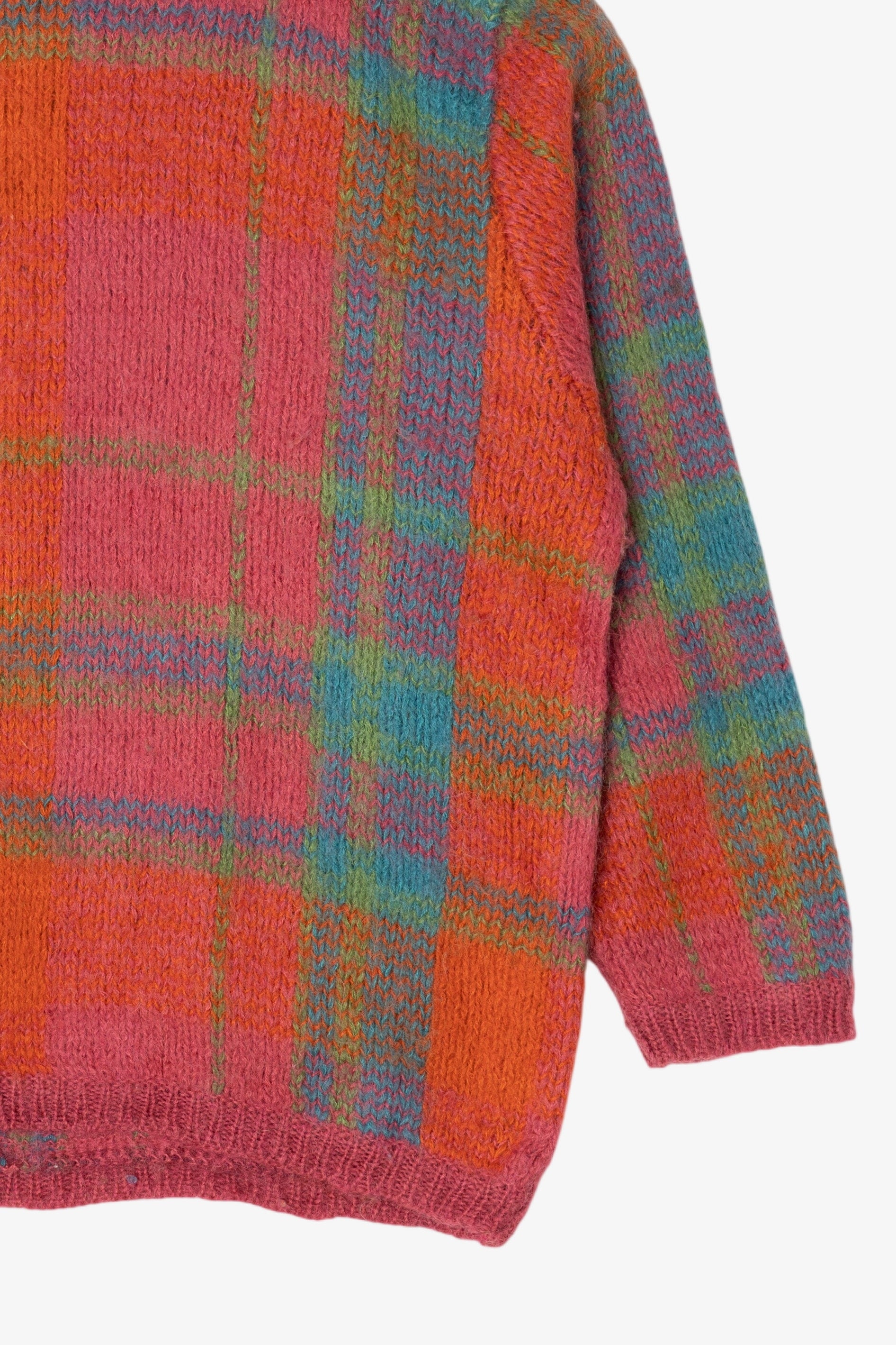 Vintage Gallagher Rainbow Plaid Sweater(1980s)